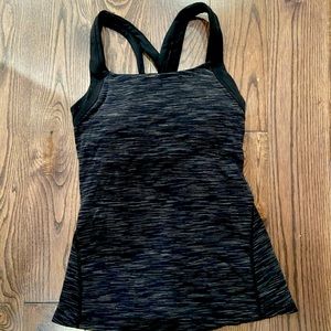 Workout top with built in bra